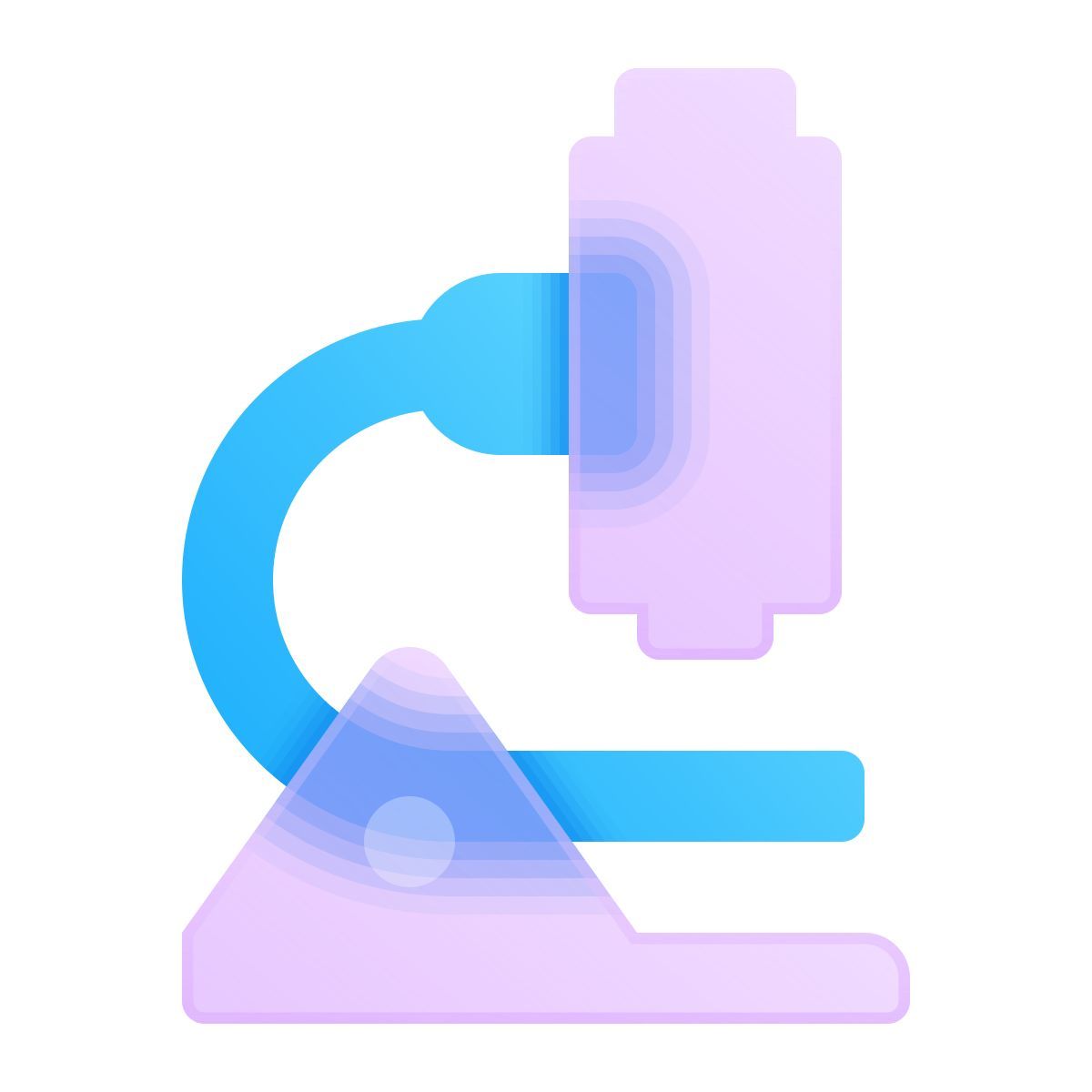 glassmorphism style 显微镜 icon