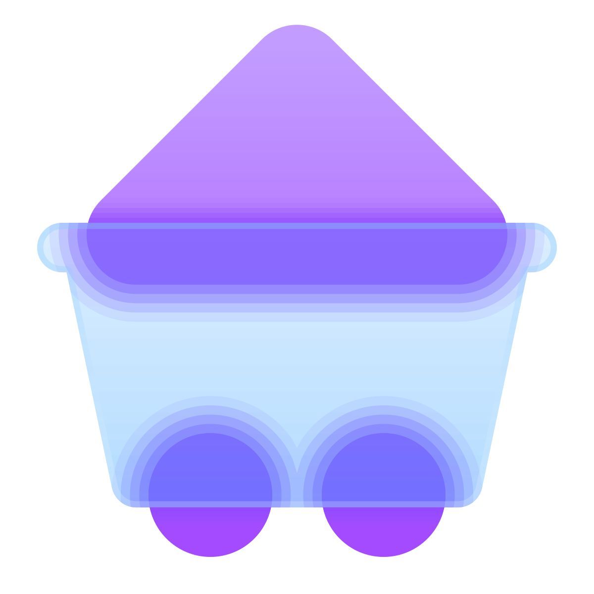 glassmorphism style carro de mina icon