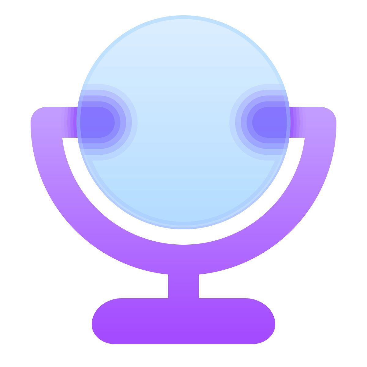 glassmorphism style 거울 icon