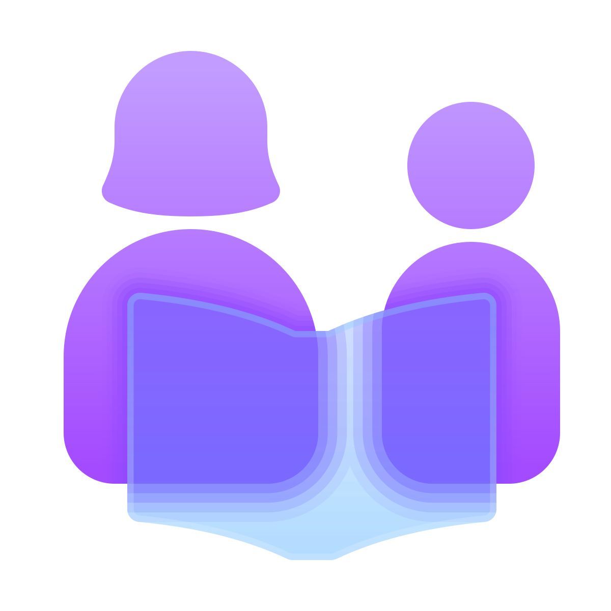 glassmorphism style 엄마와 나 수업 icon