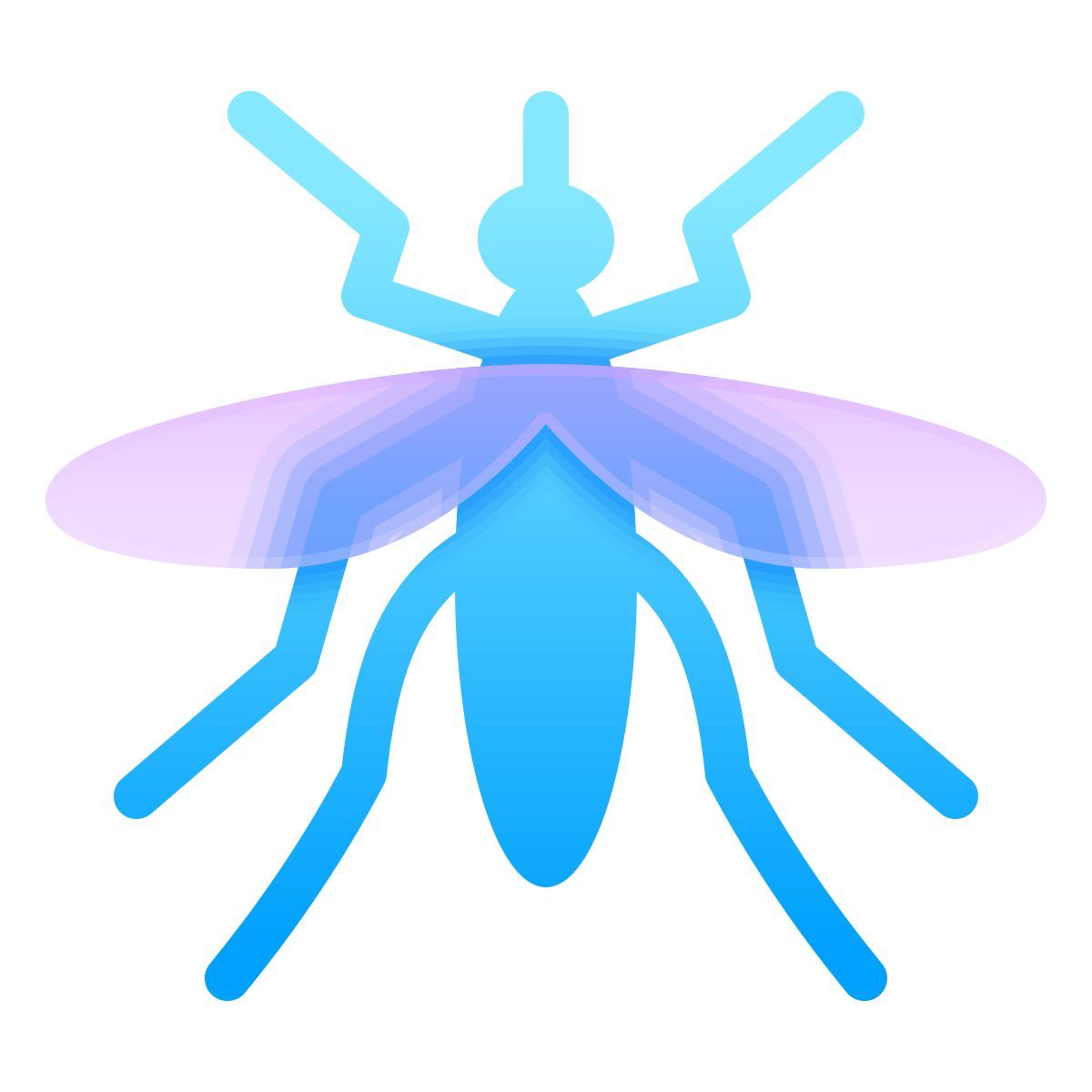 glassmorphism style 蚊子 icon