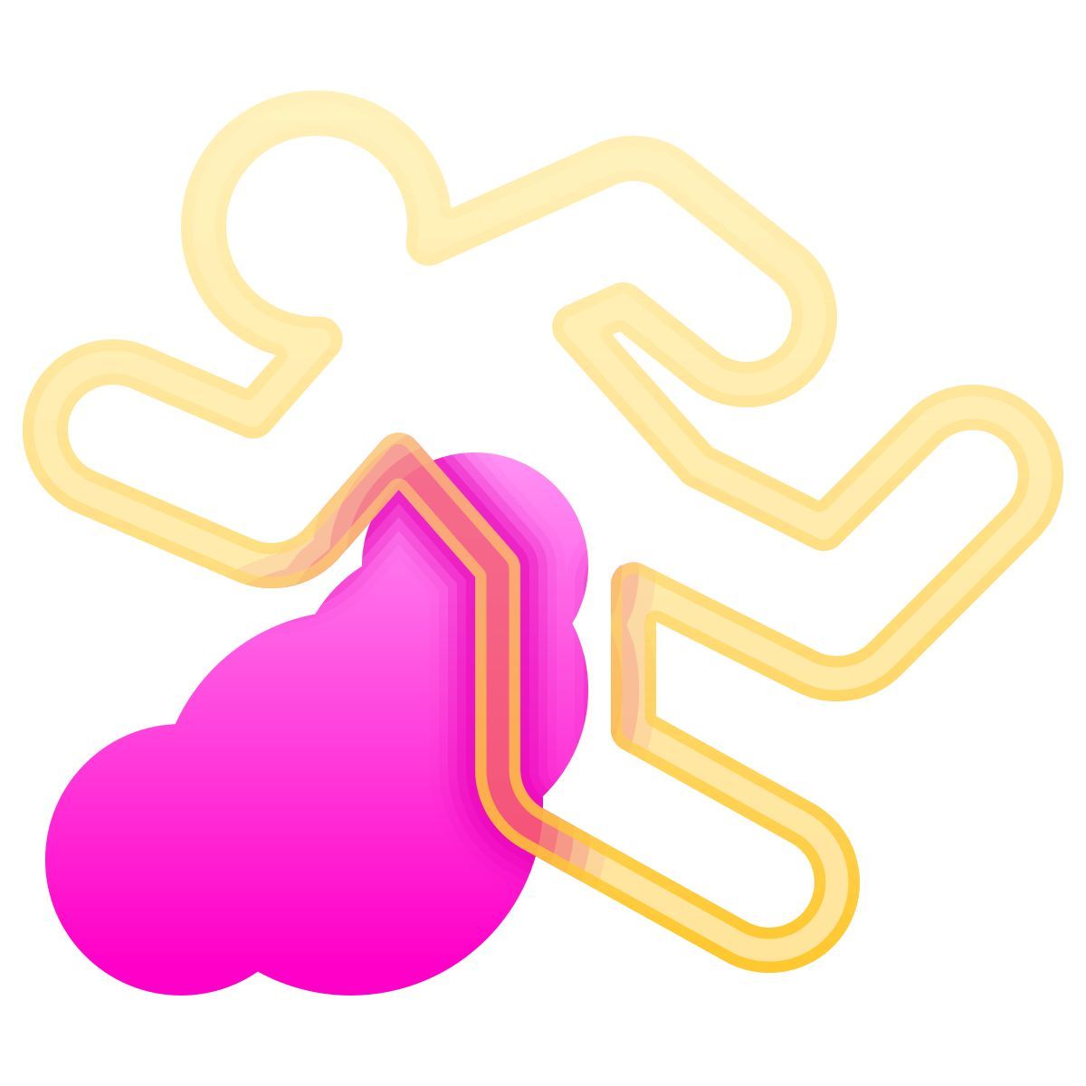 glassmorphism style меловой контур трупа icon