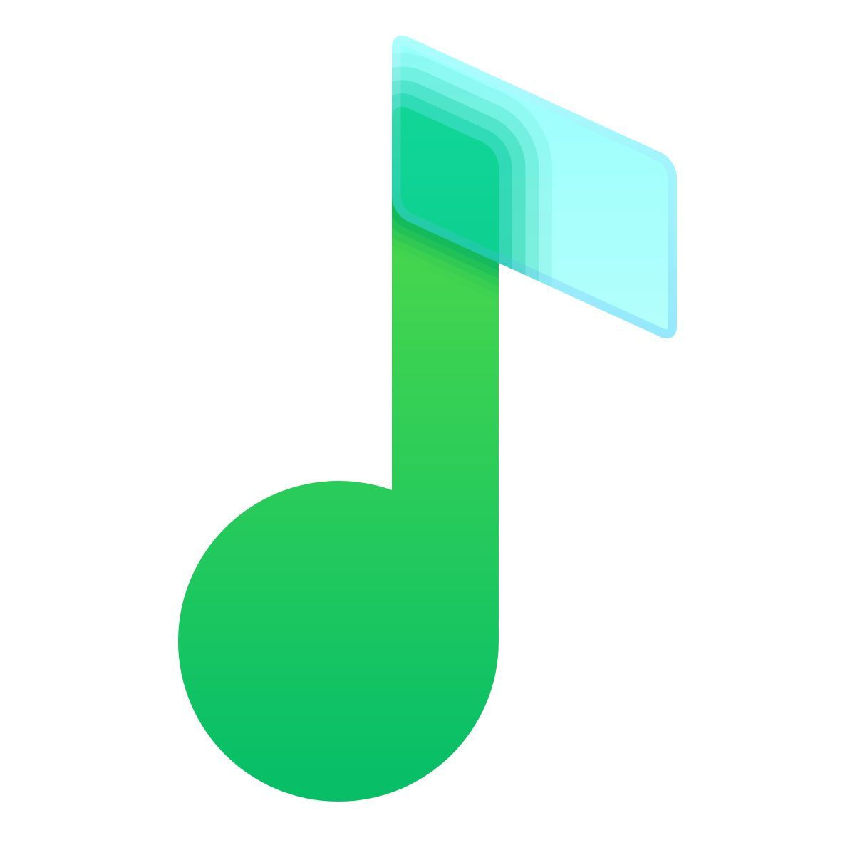 glassmorphism style note de musique icon