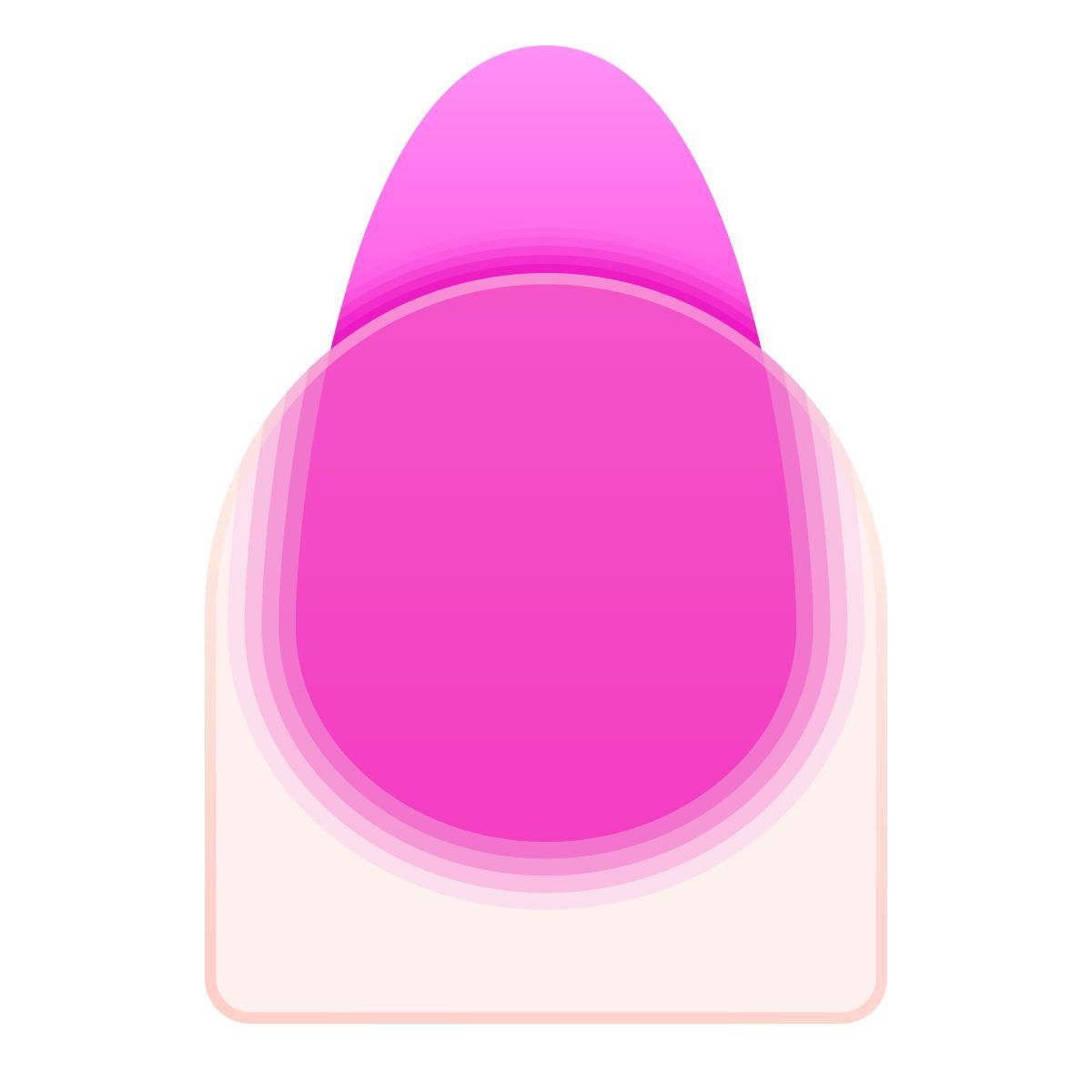 glassmorphism style nägel icon