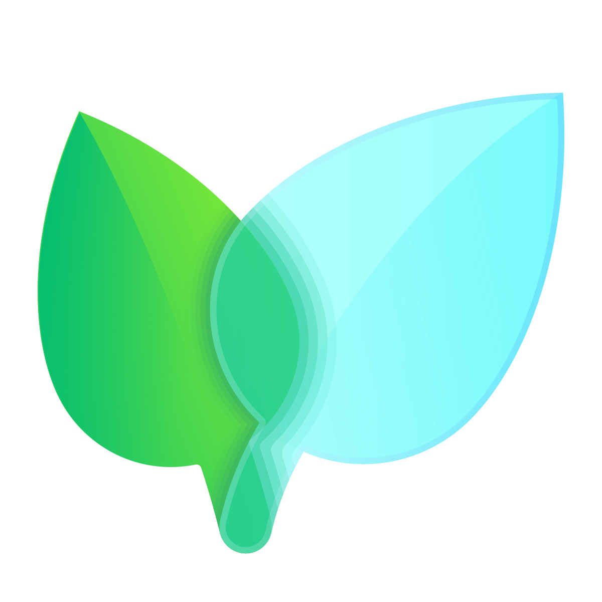 glassmorphism style natural food icon