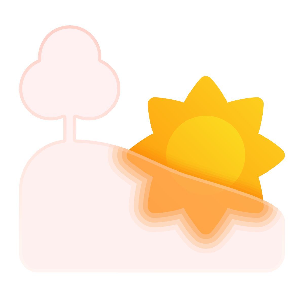 glassmorphism style naturaleza icon