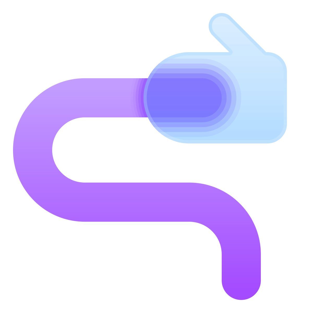 glassmorphism style network cable icon