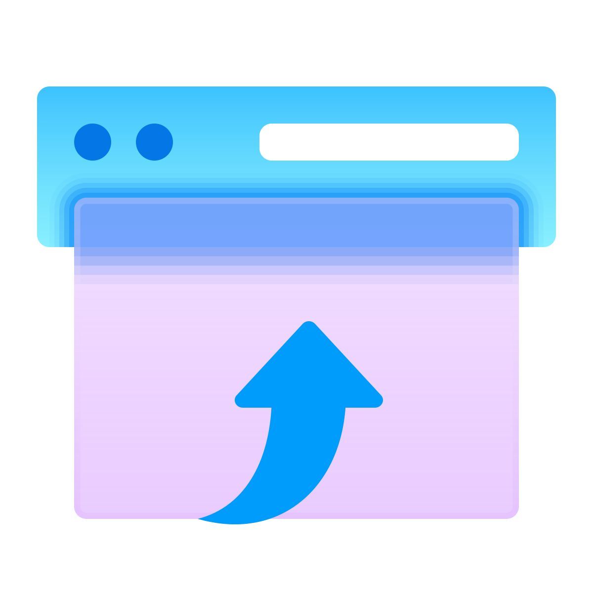 glassmorphism style abrir no navegador icon