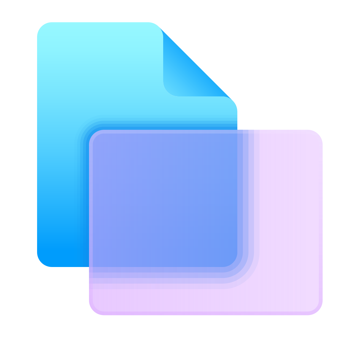 glassmorphism style page orientation icon