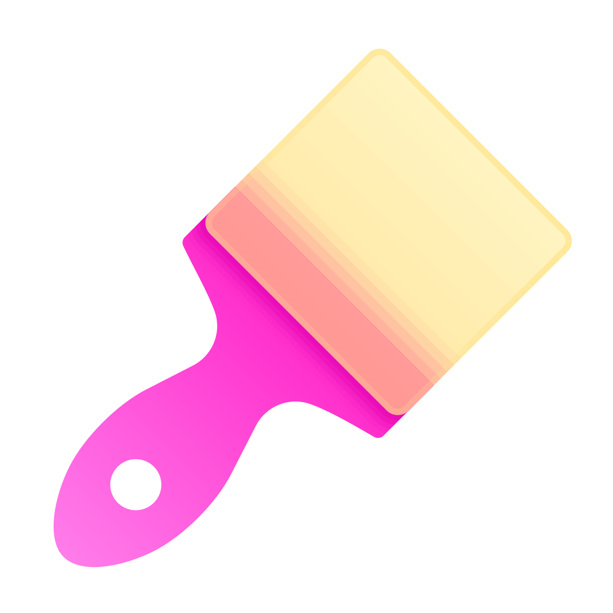 glassmorphism style paint brush icon