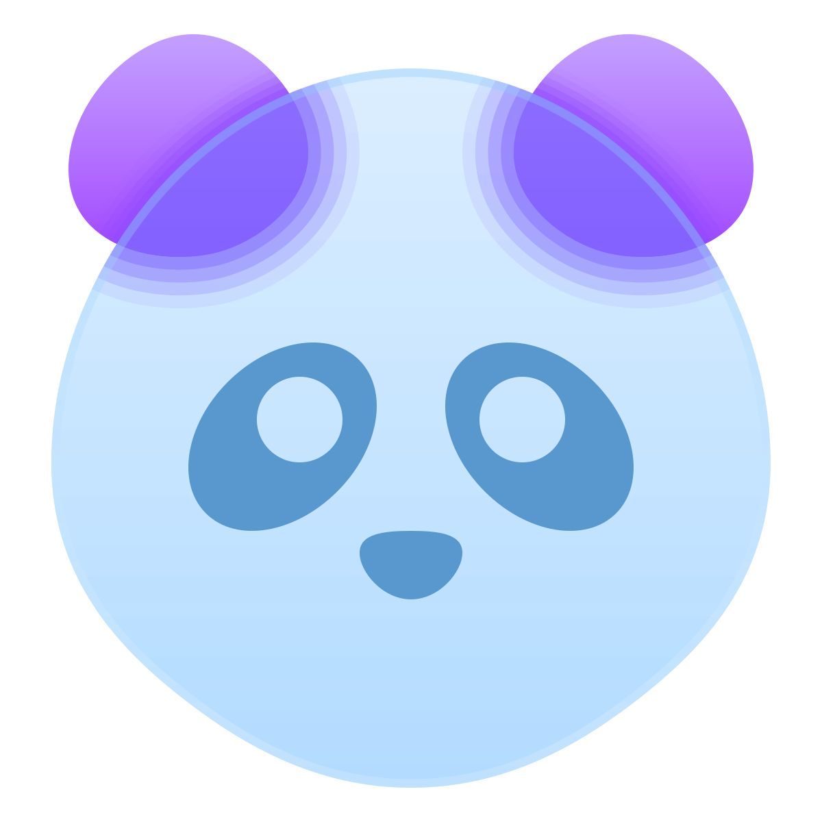 glassmorphism style 팬더 icon