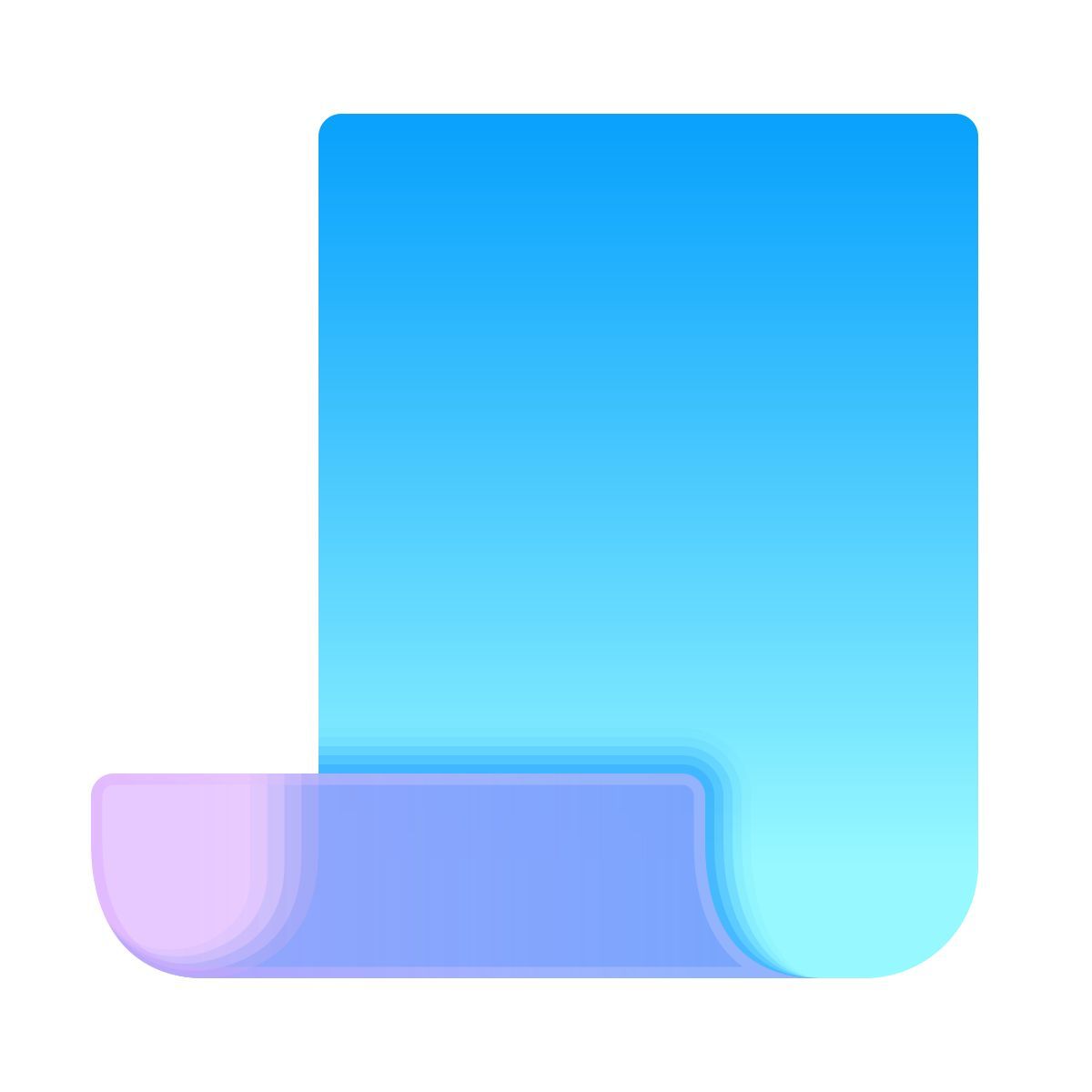 glassmorphism style papel icon