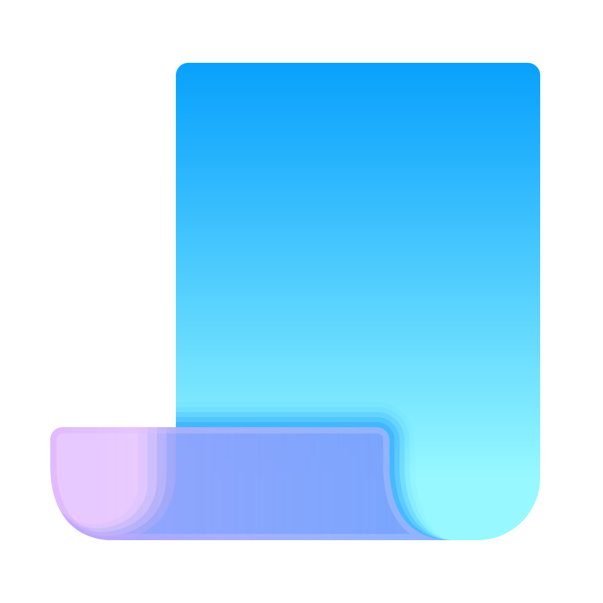 glassmorphism style paper icon
