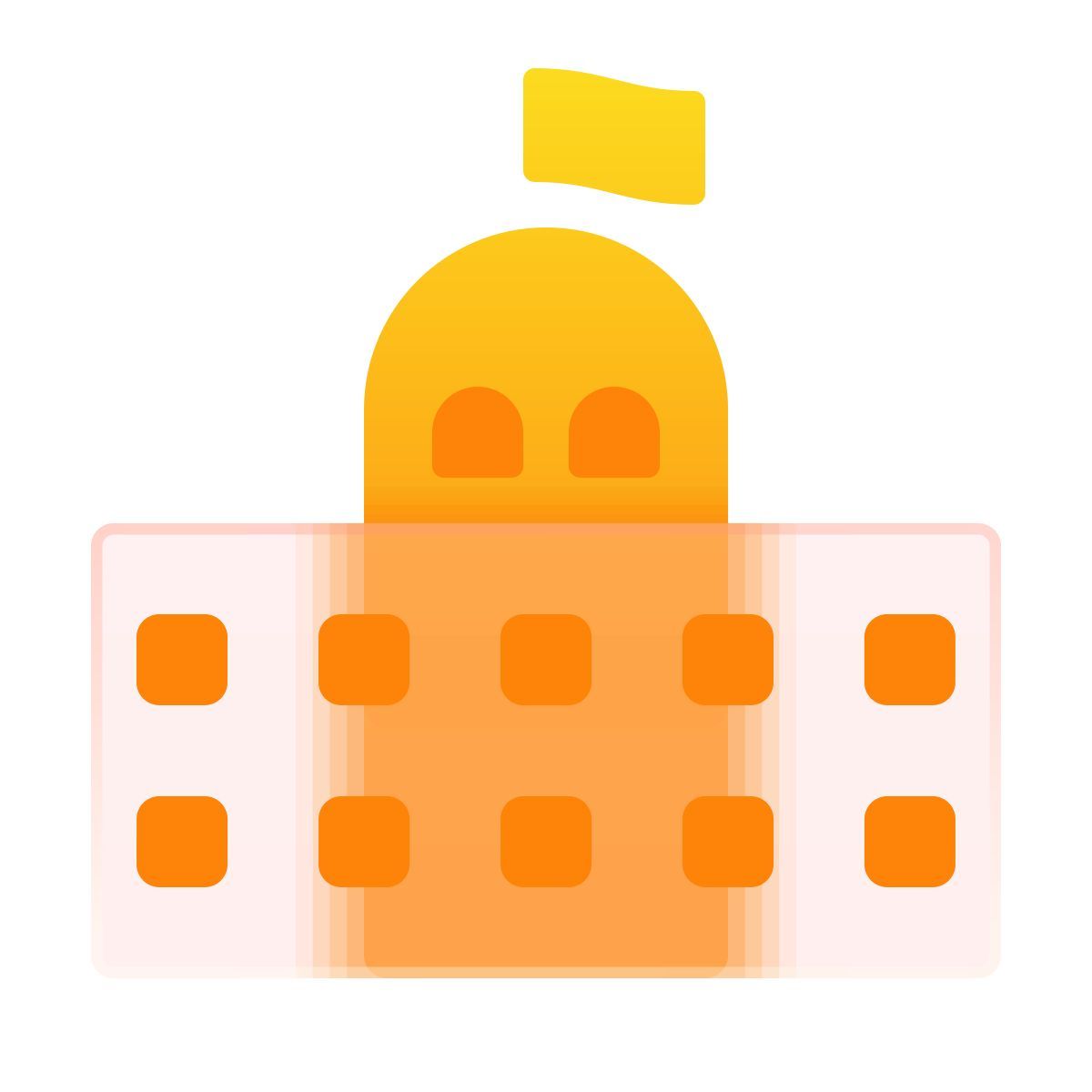 glassmorphism style parlement icon