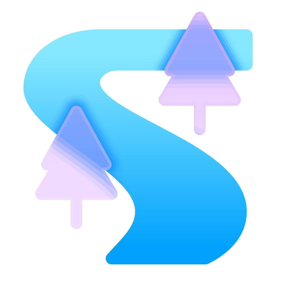 glassmorphism style path icon