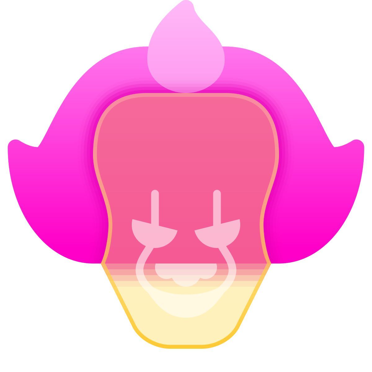 glassmorphism style pennywise icon