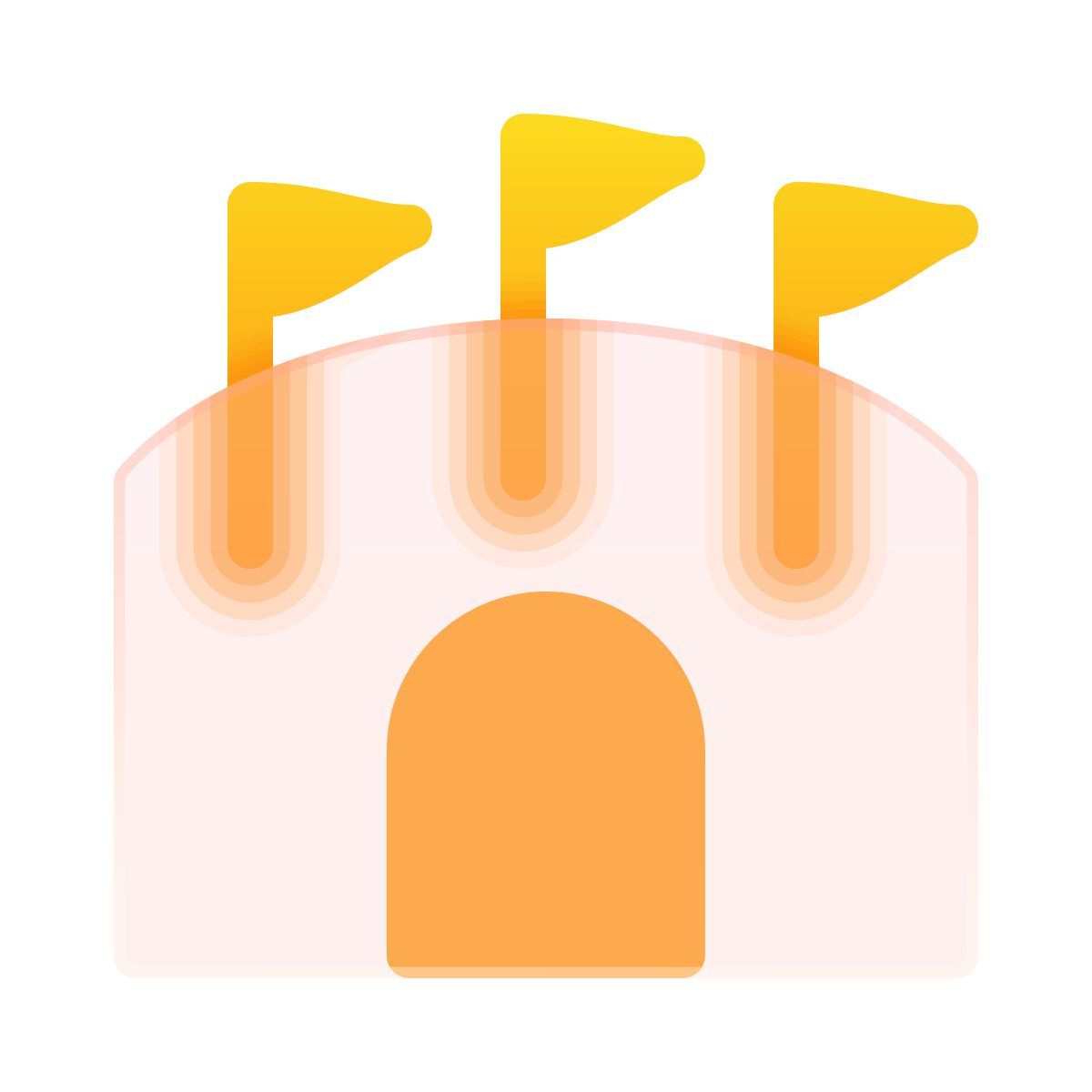 glassmorphism style arena icon
