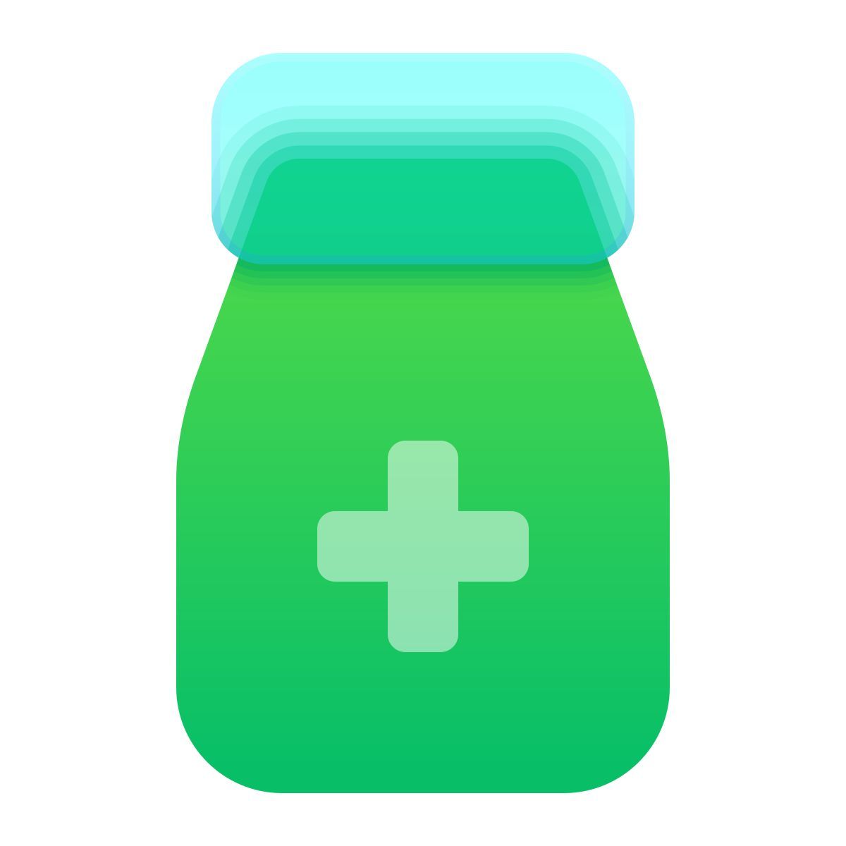 glassmorphism style 制药公司 icon