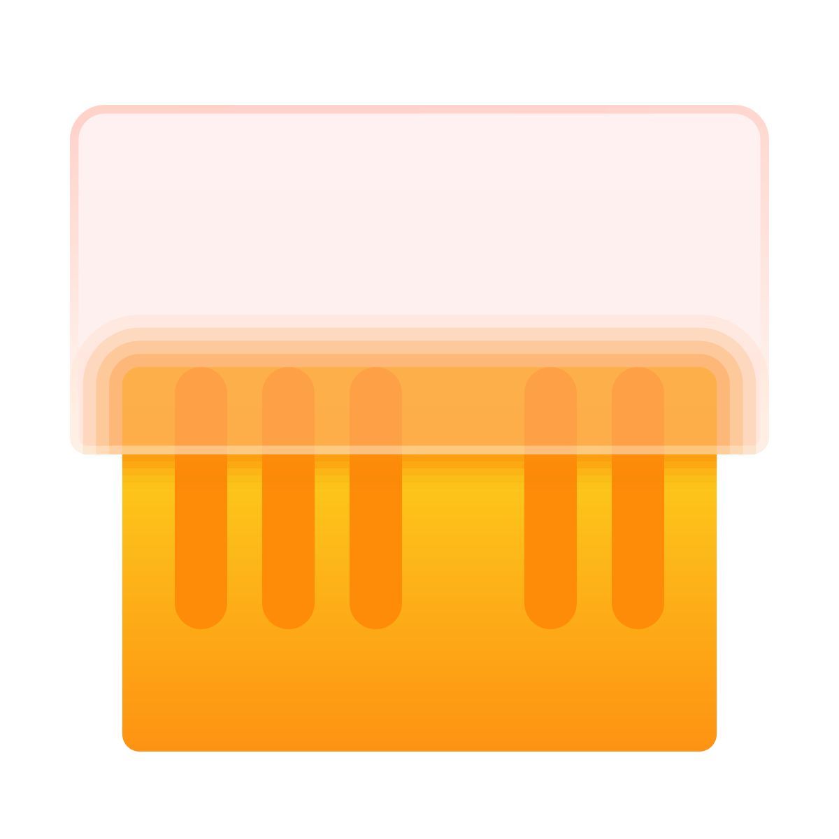 glassmorphism style piano icon