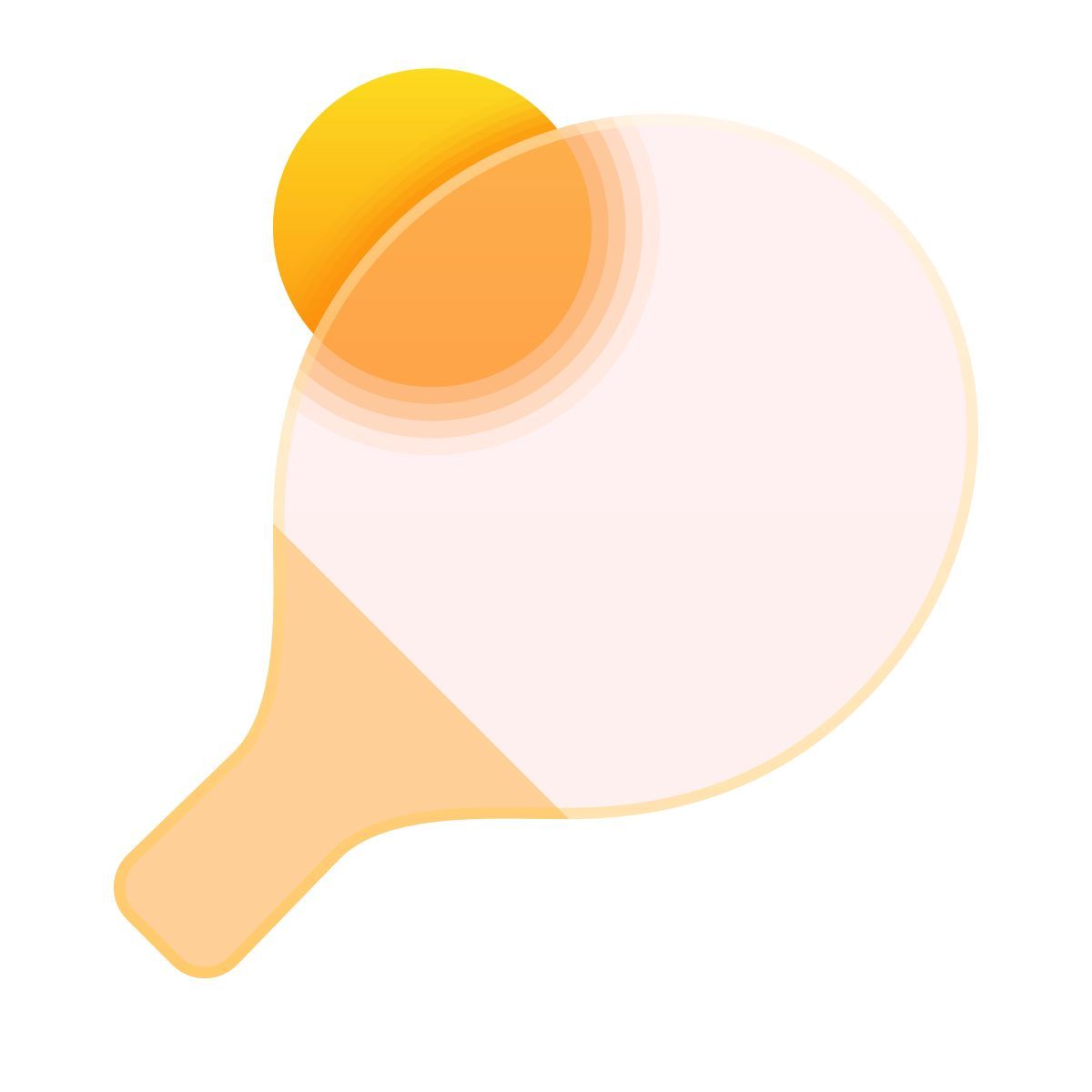 glassmorphism style ping pong icon