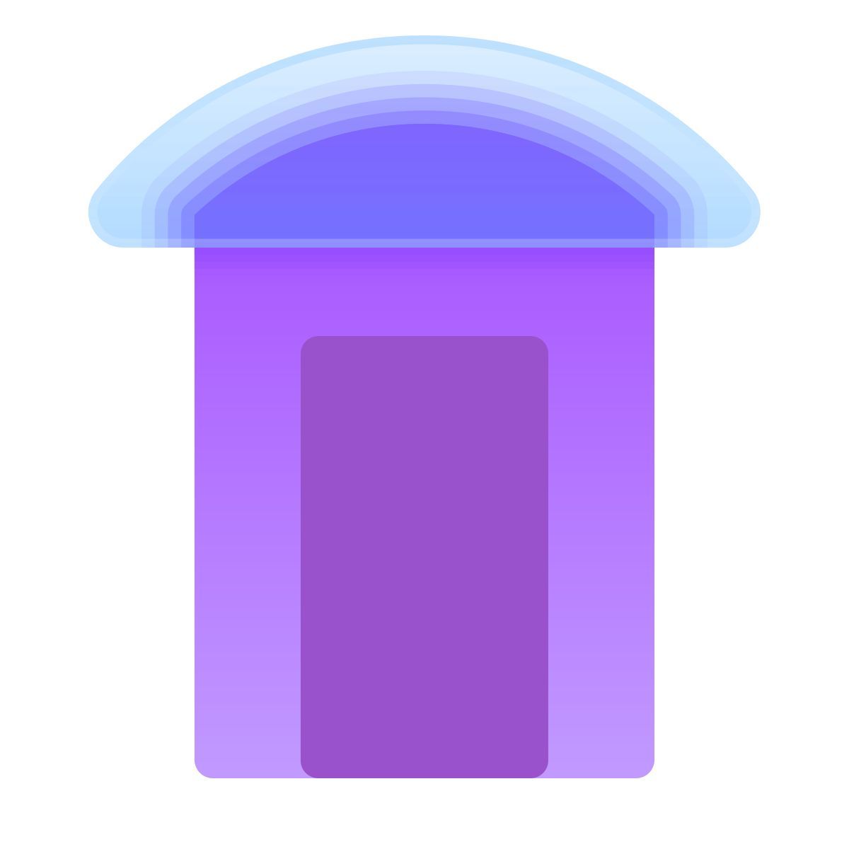 glassmorphism style baño portátil icon