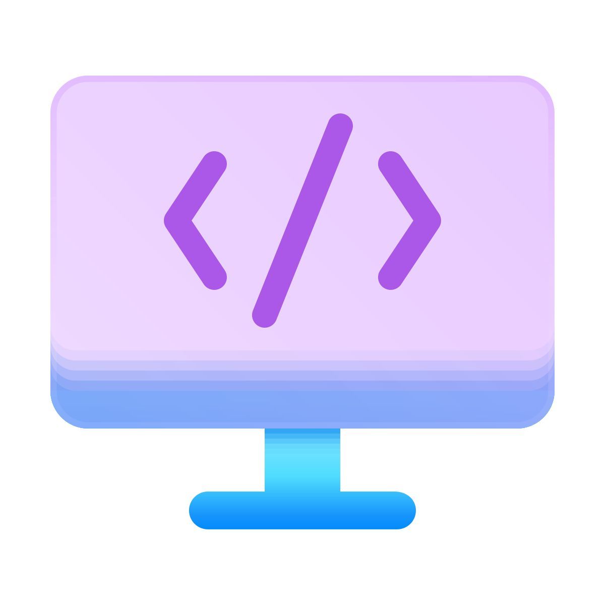 glassmorphism style programación icon