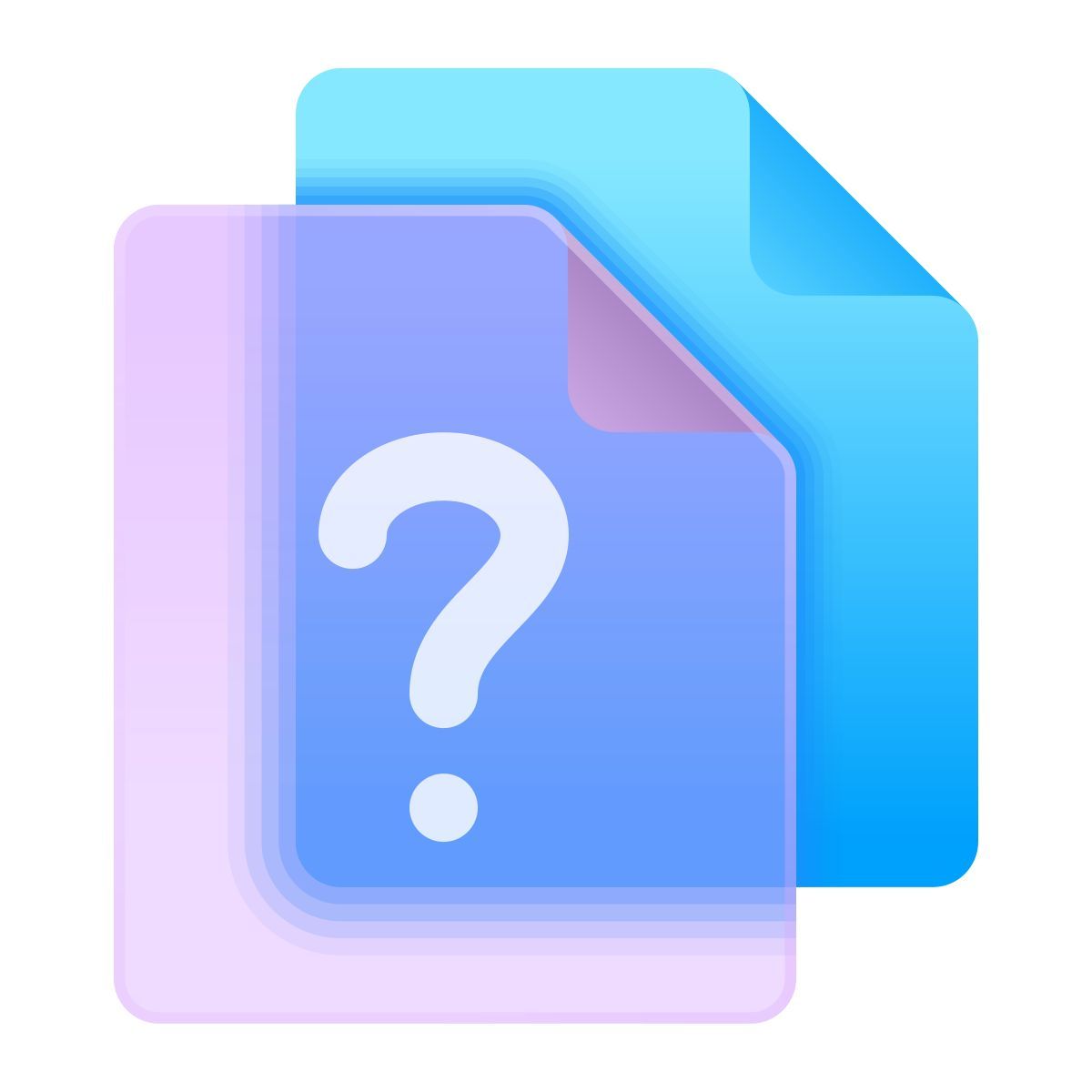 icon perguntas glassmorphism estilo