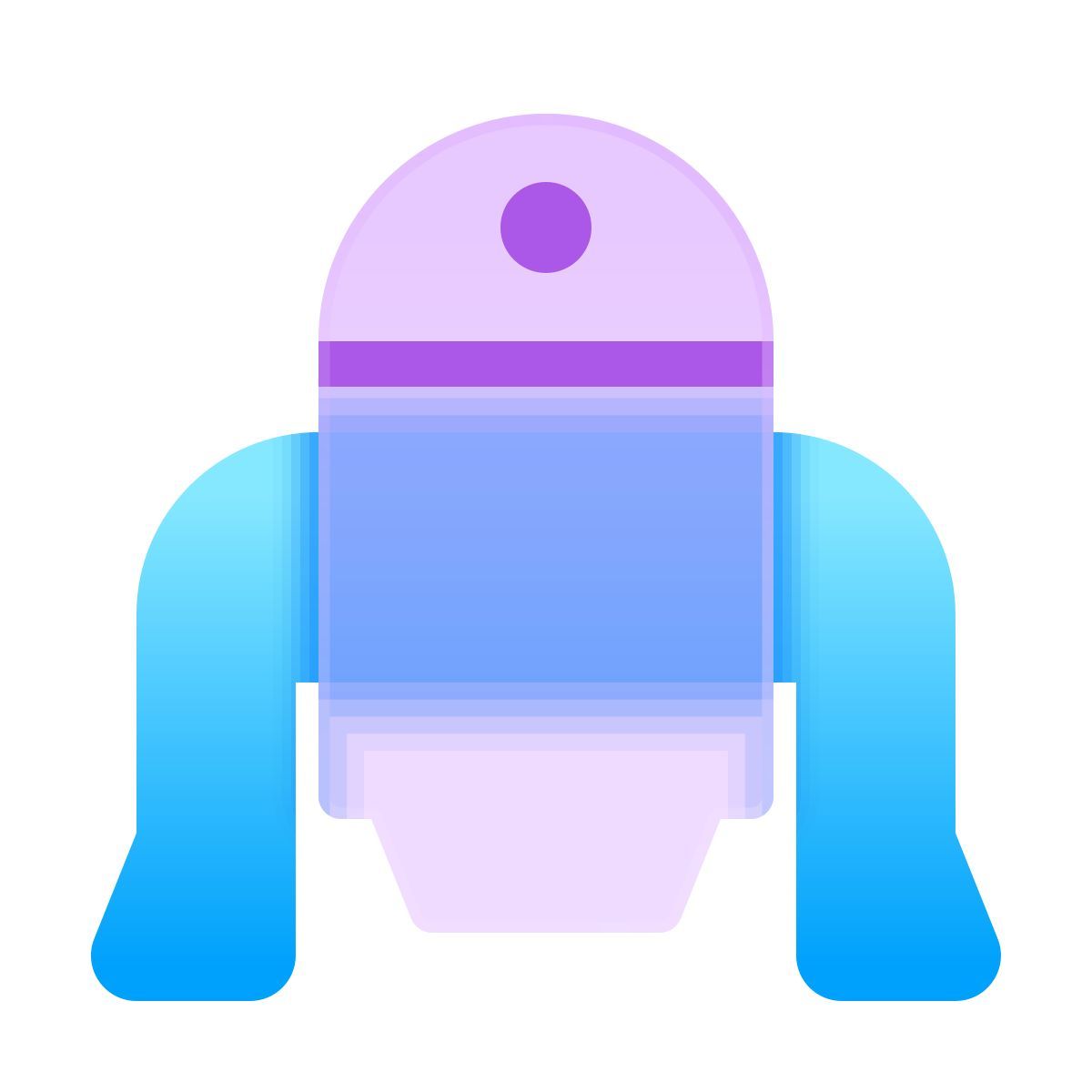 glassmorphism style r2 d2 icon