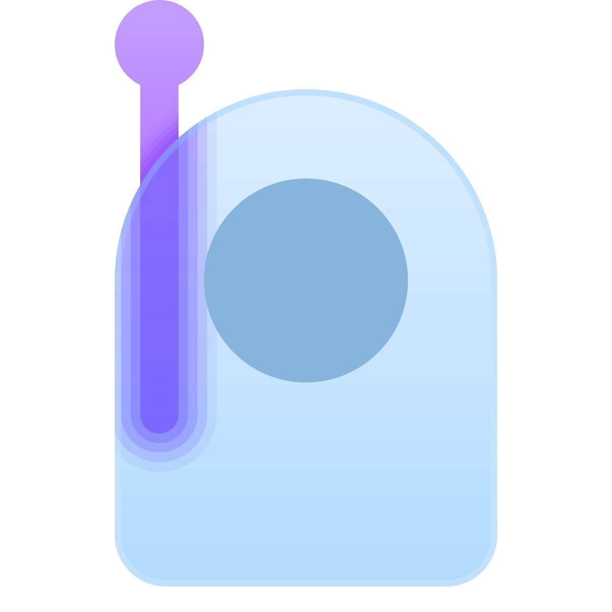 glassmorphism style radio nanny icon