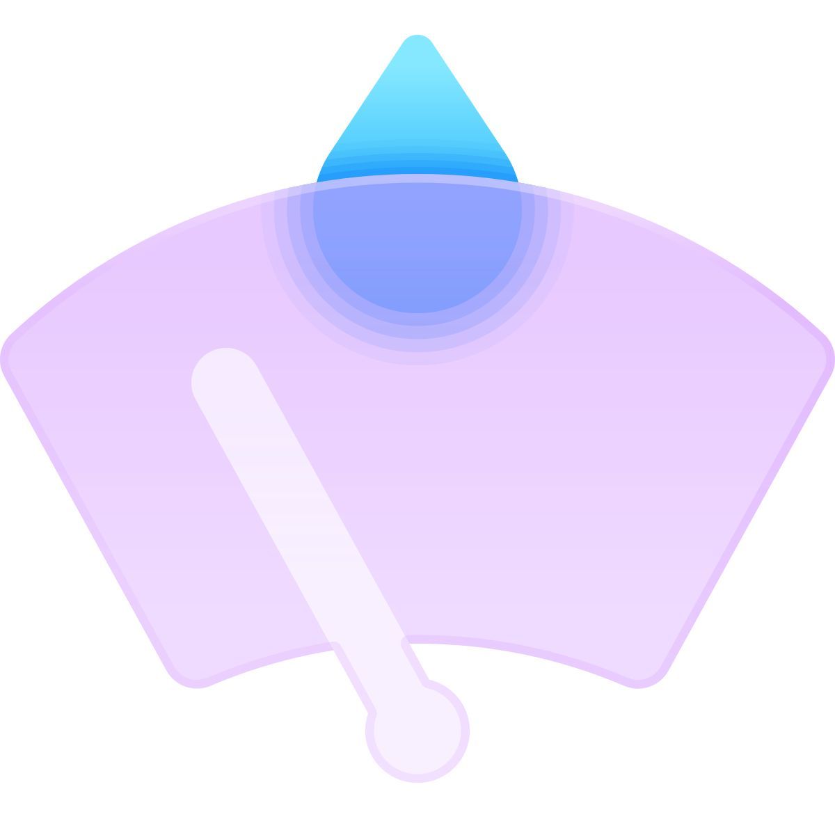 icono sensor de lluvia glassmorphism estilo