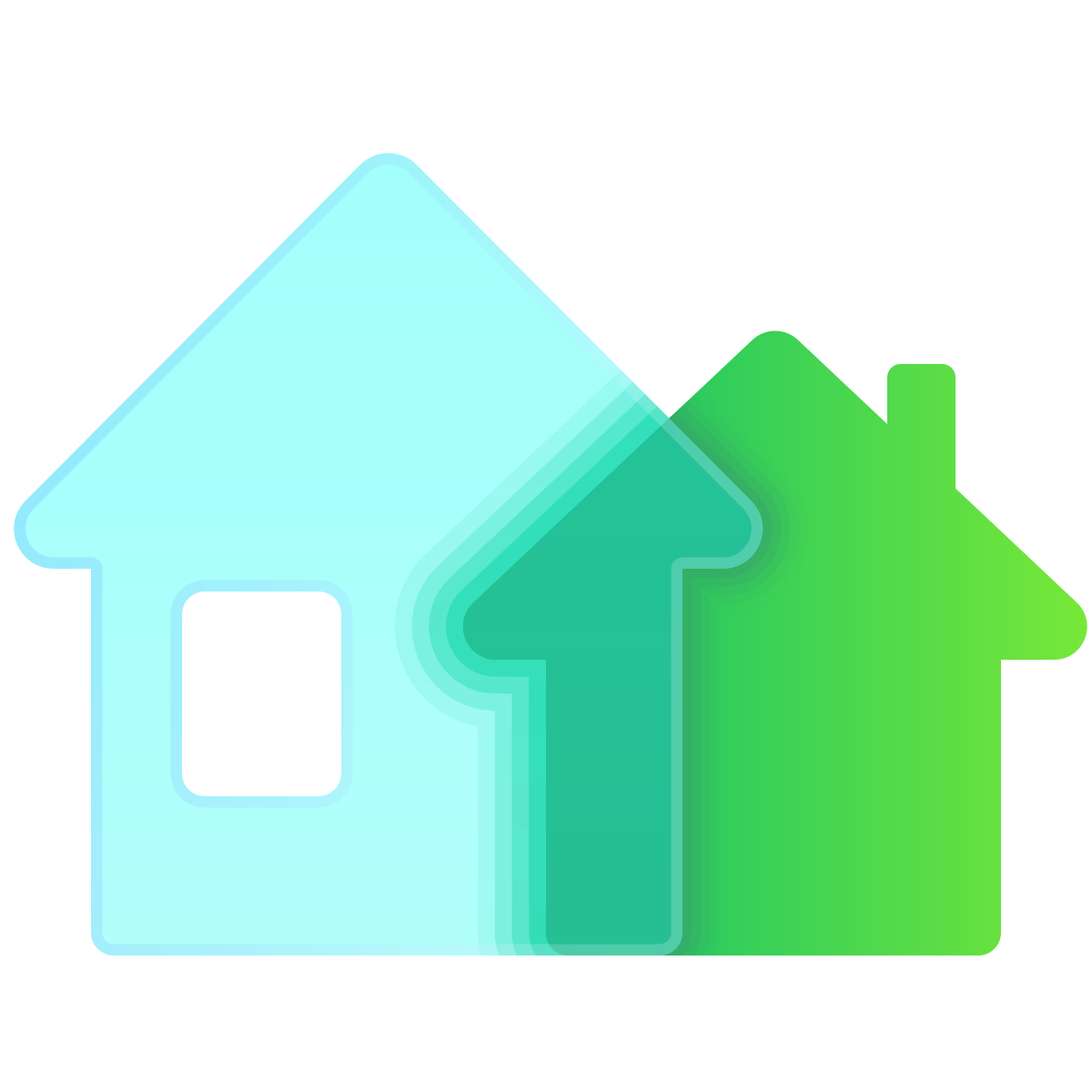 glassmorphism style real estate icon