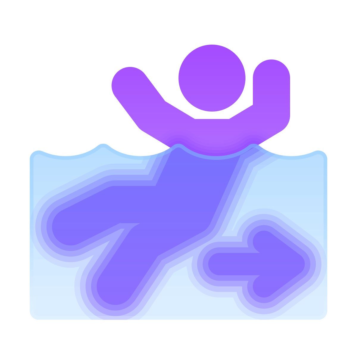 glassmorphism style courant de retour icon