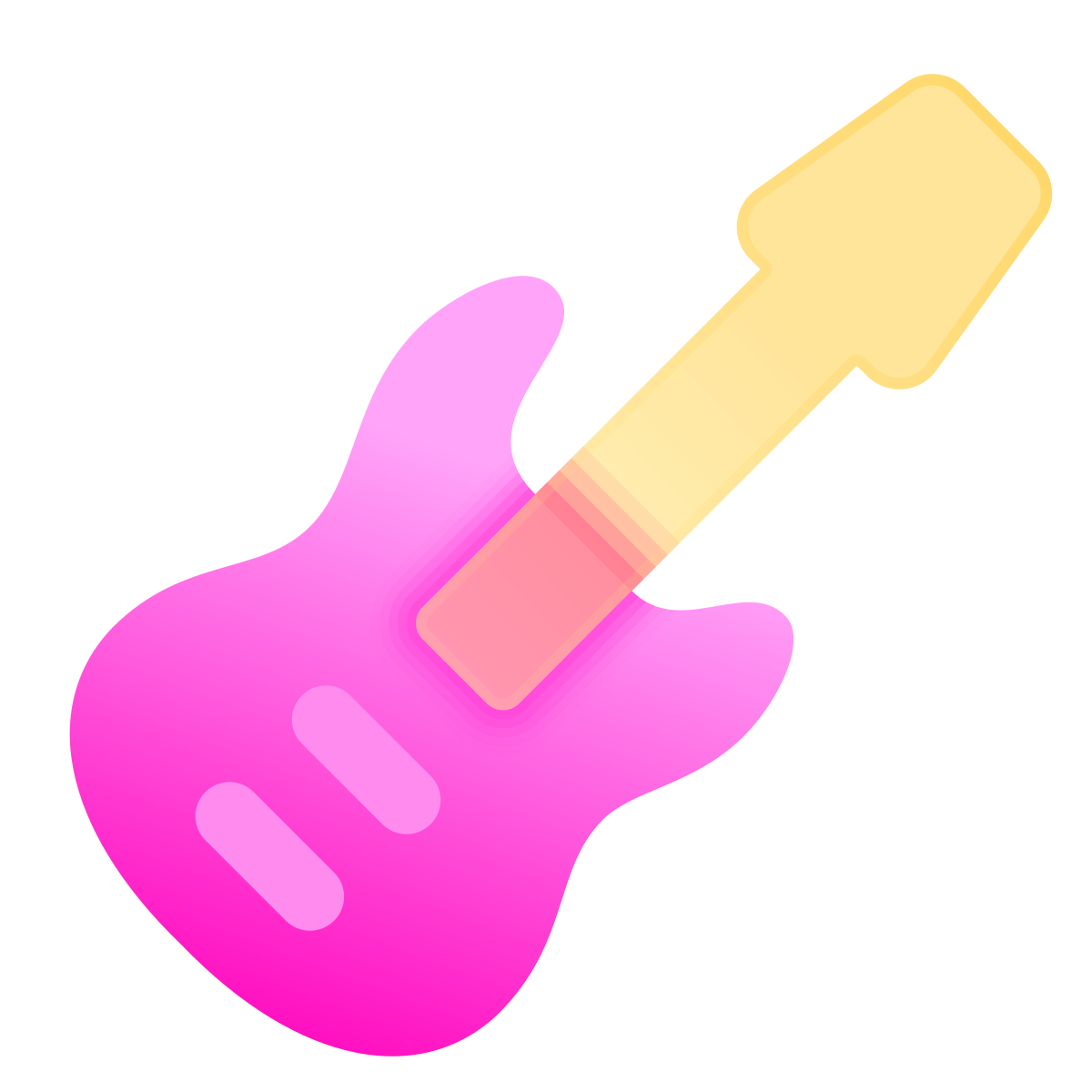 glassmorphism style rock music icon
