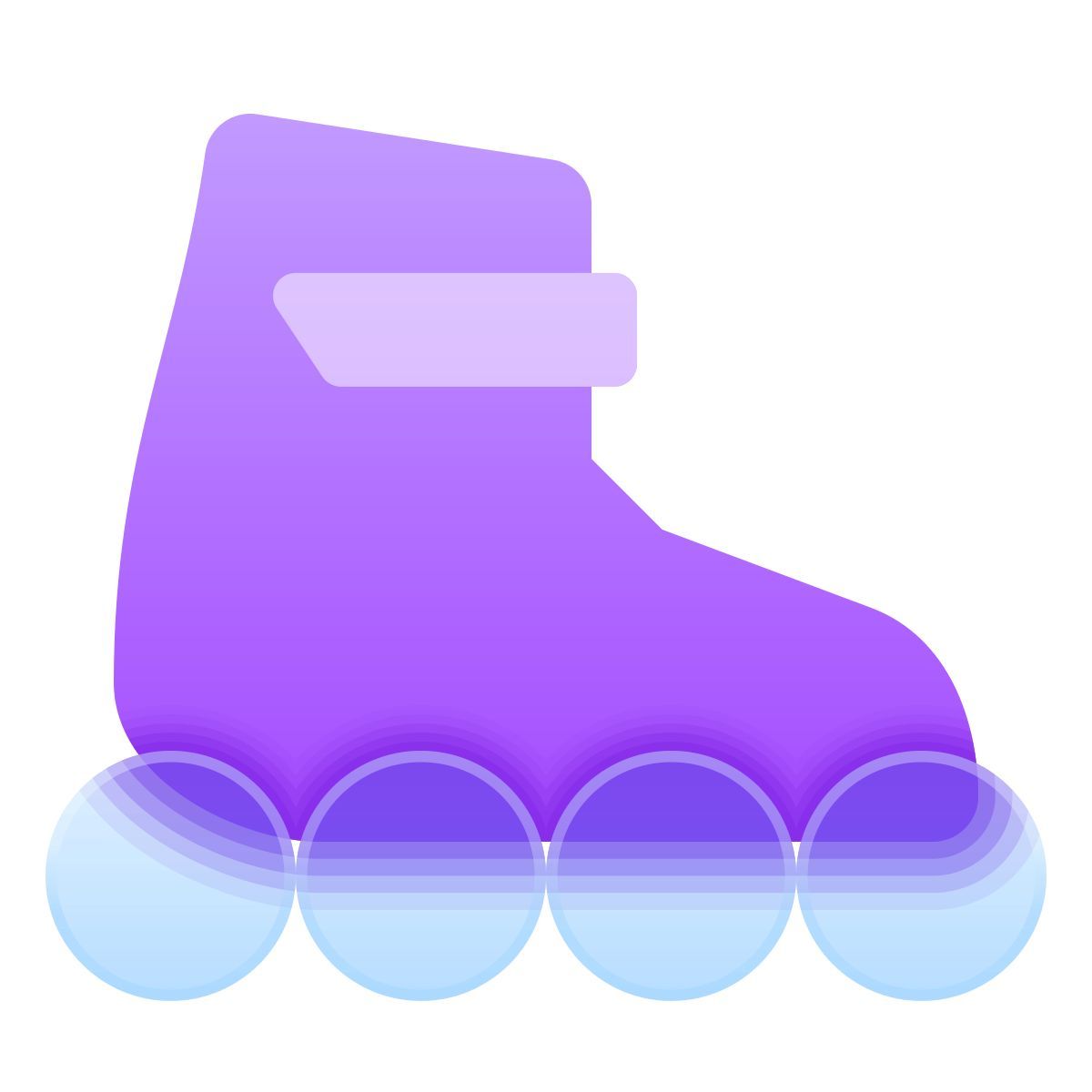 icona rollerblade glassmorphism stile