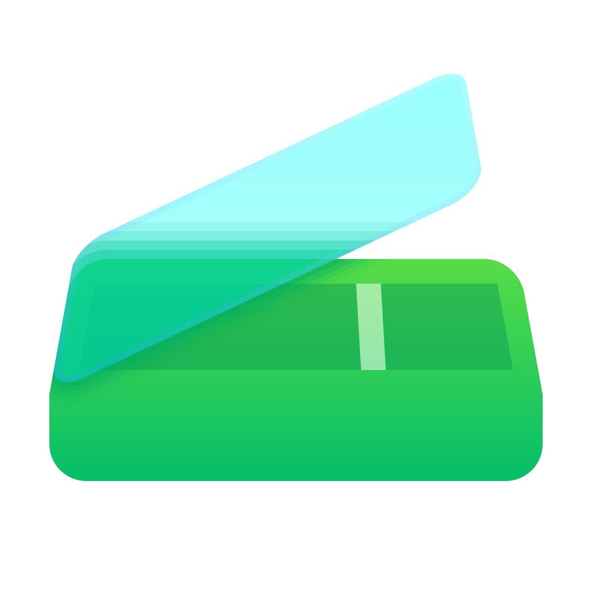 glassmorphism style scanner icon