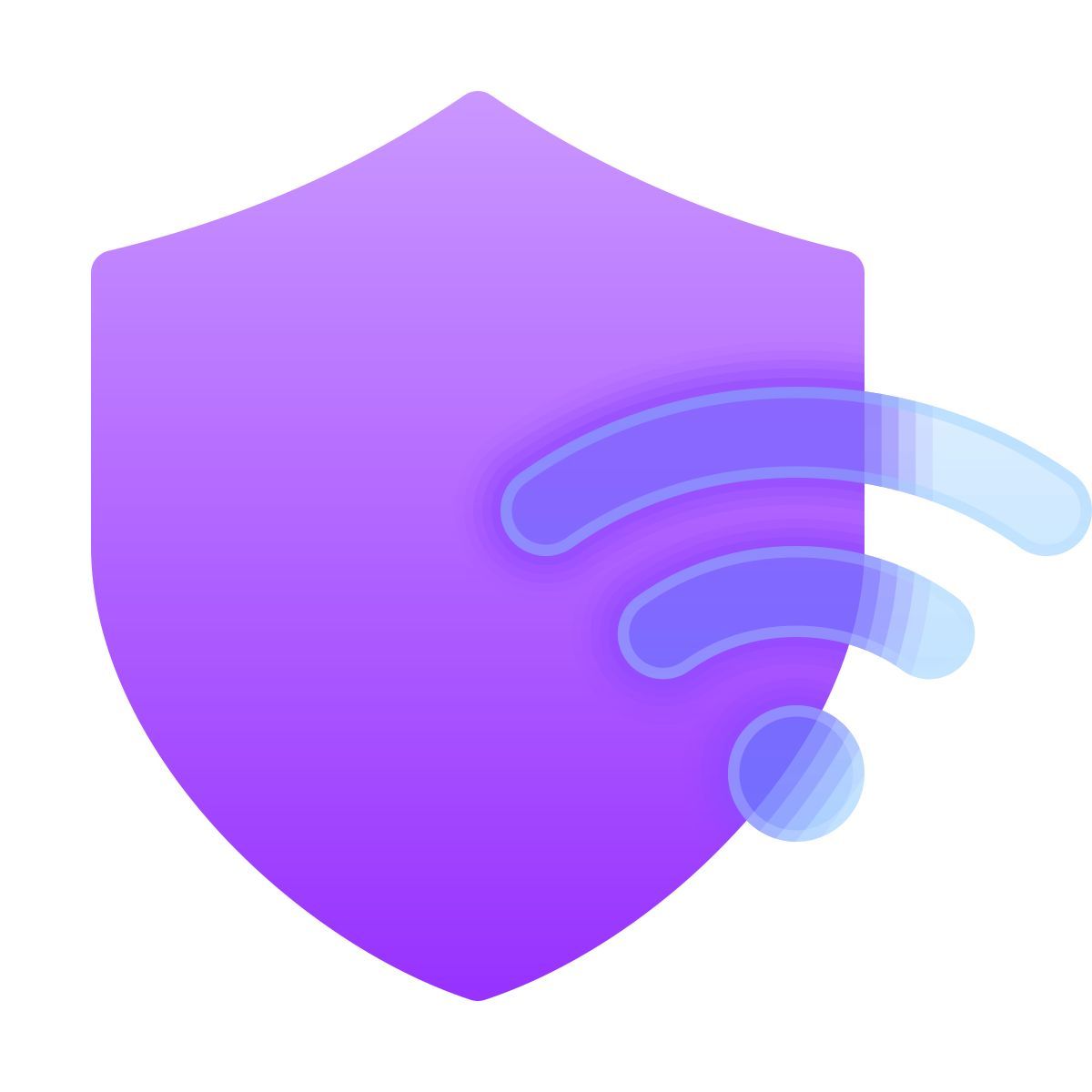 glassmorphism style sicurezza wi fi icon