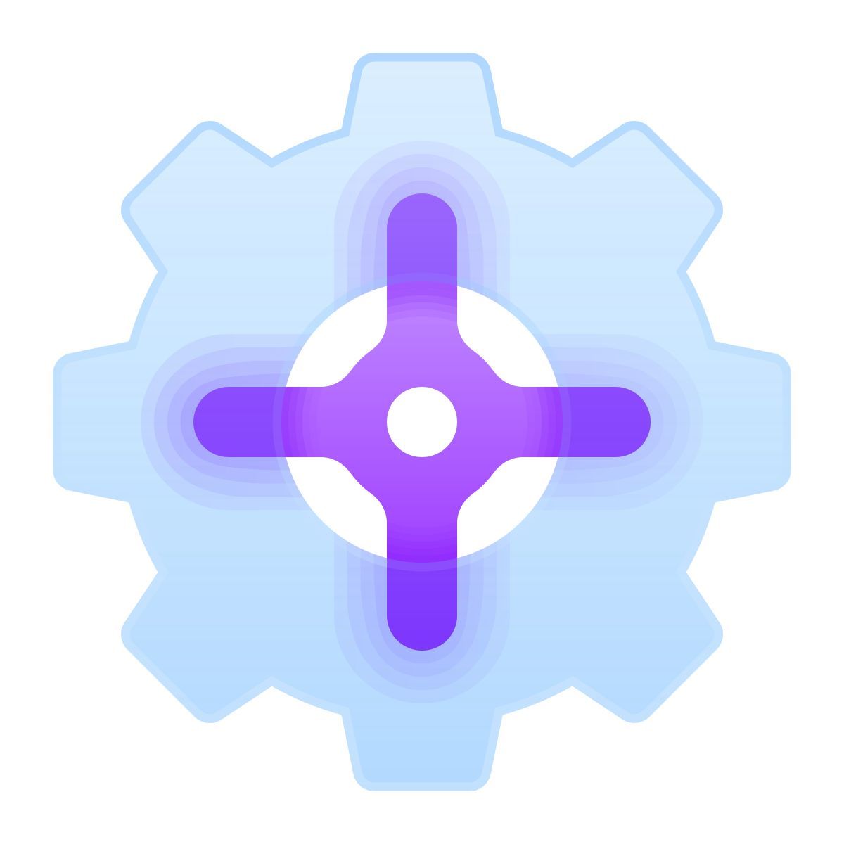 glassmorphism 스타일 settings 아이콘