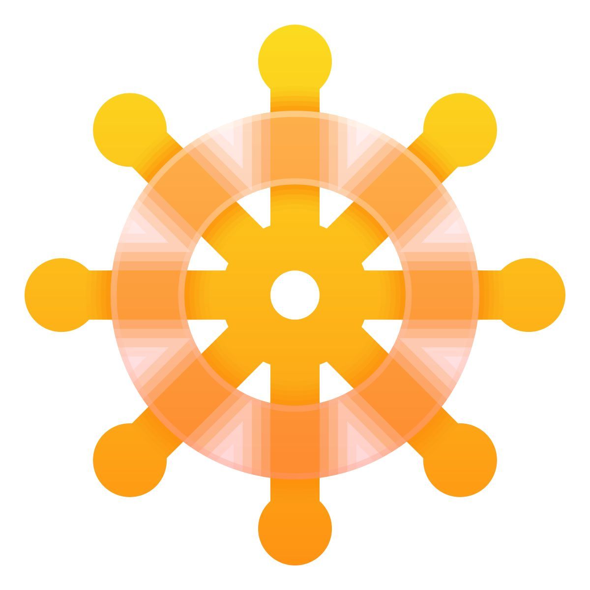 glassmorphism style 船舵 icon