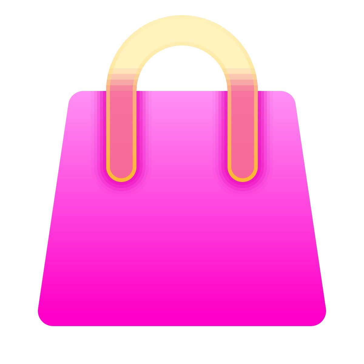 glassmorphism style sacola de compras icon
