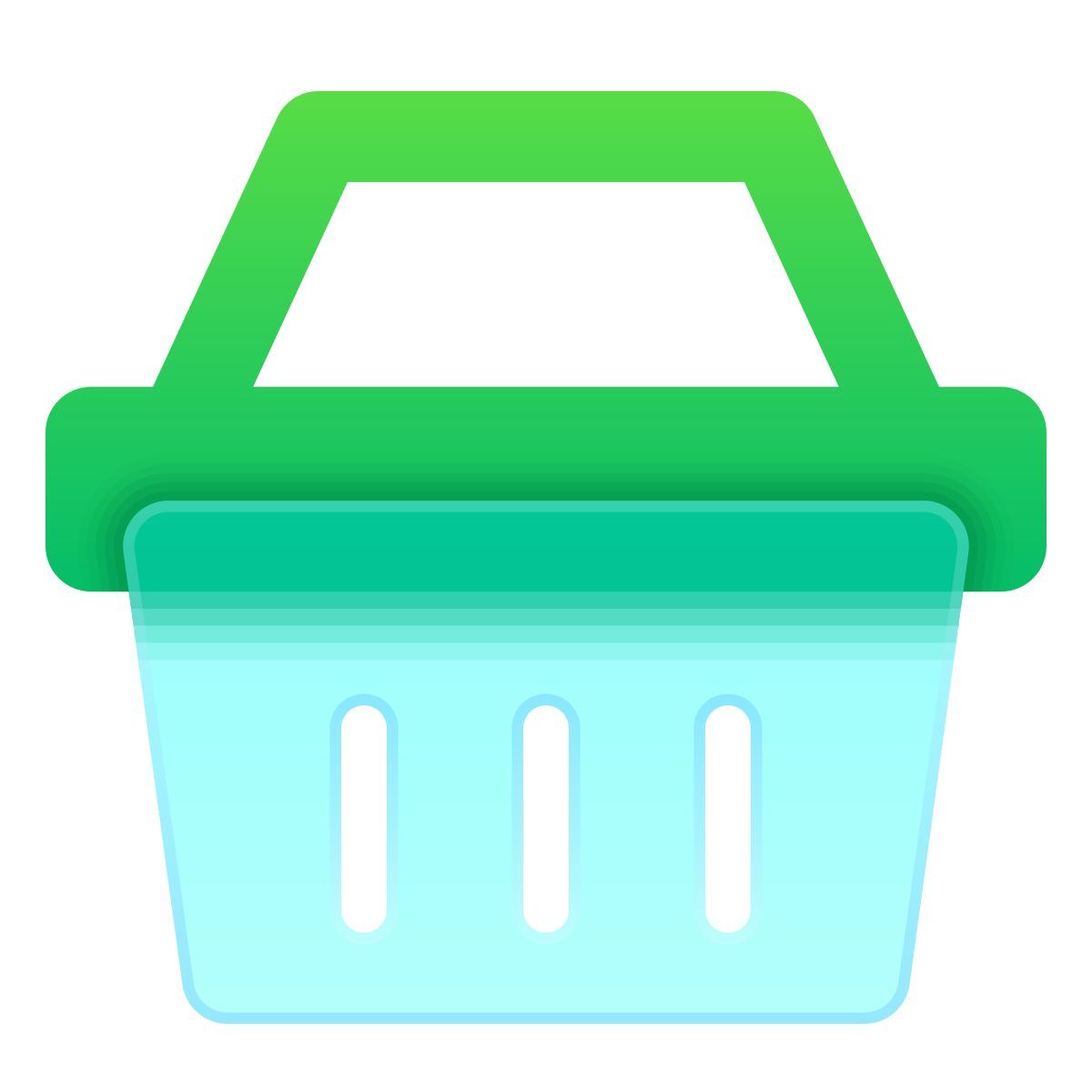 glassmorphism Stil warenkorb 2 Icon