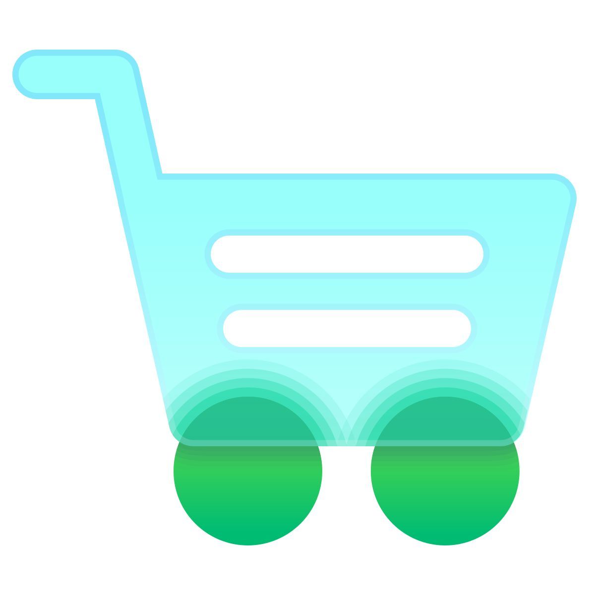 glassmorphism style cart icon