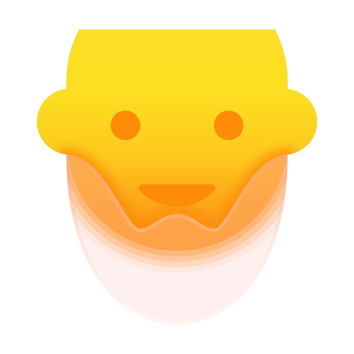 glassmorphism style barba corta icon