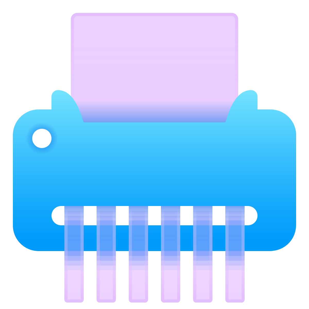 glassmorphism style shredder icon