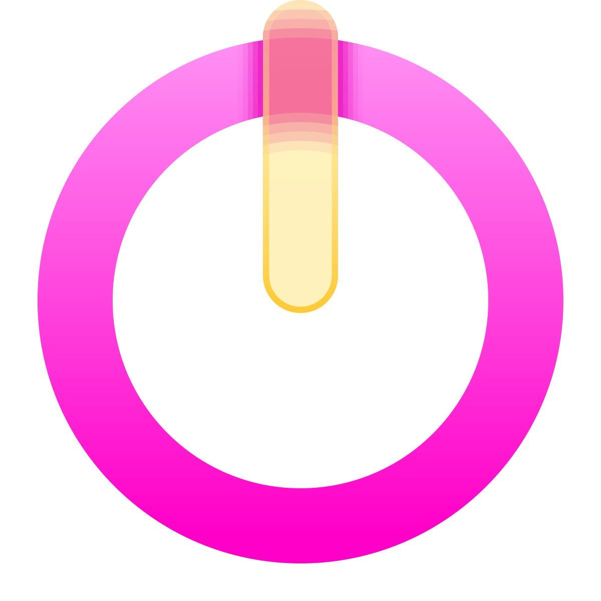 glassmorphism style выключение системы icon