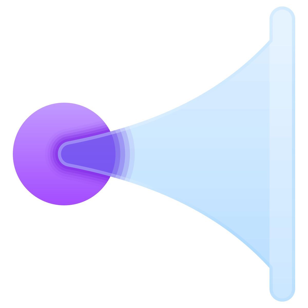 glassmorphism 风格 信号号角 图标