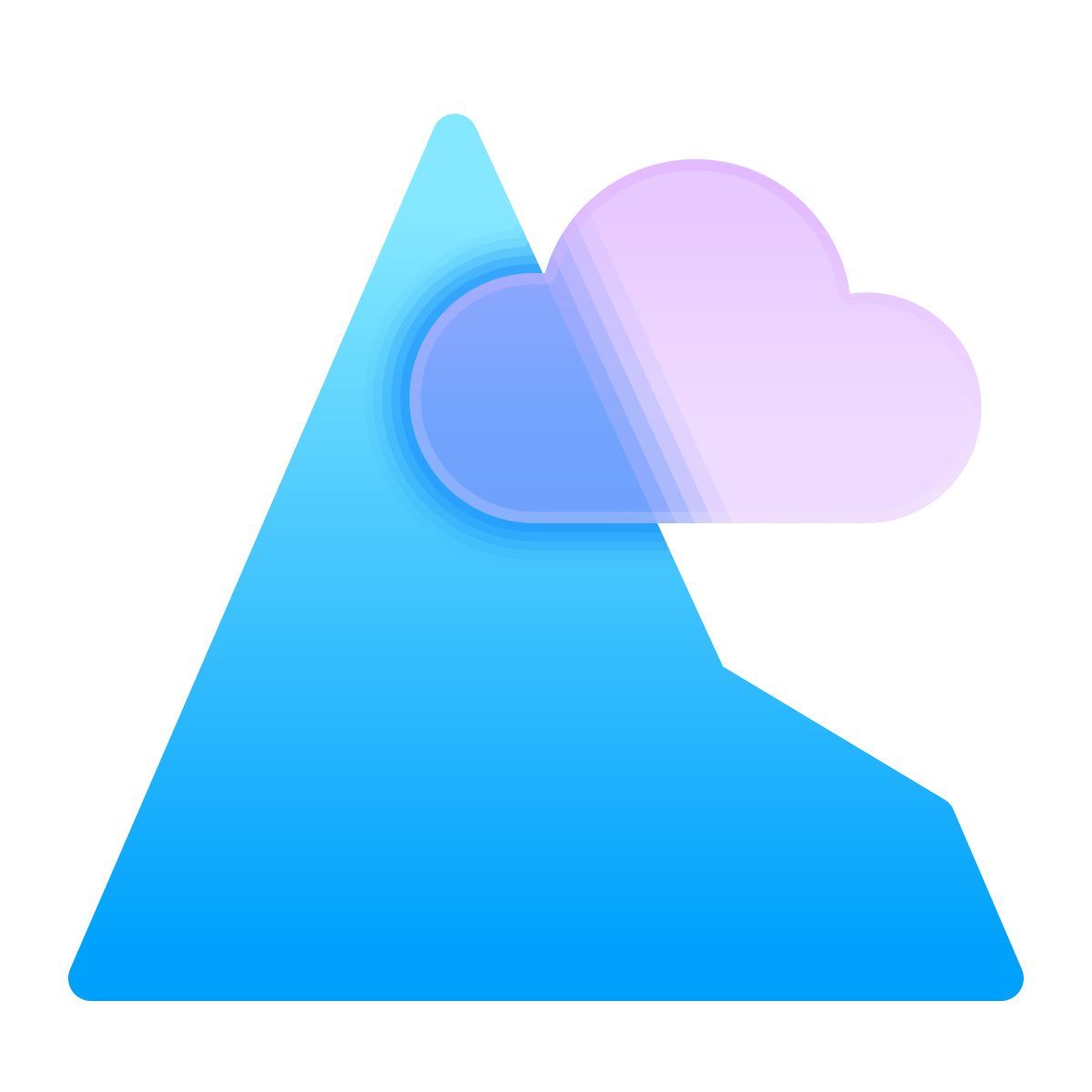 glassmorphism style skigebiet icon