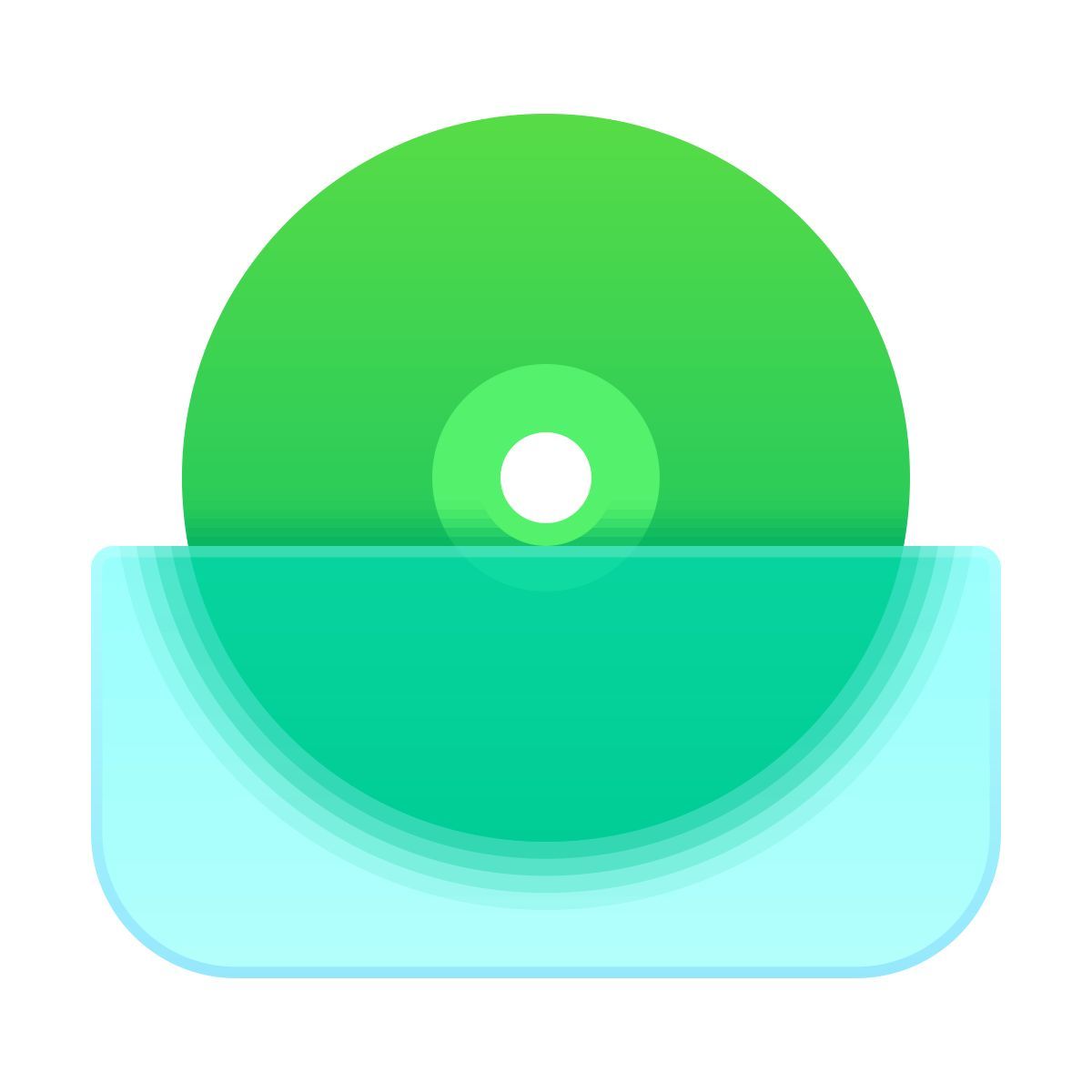 glassmorphism style caixa de software icon