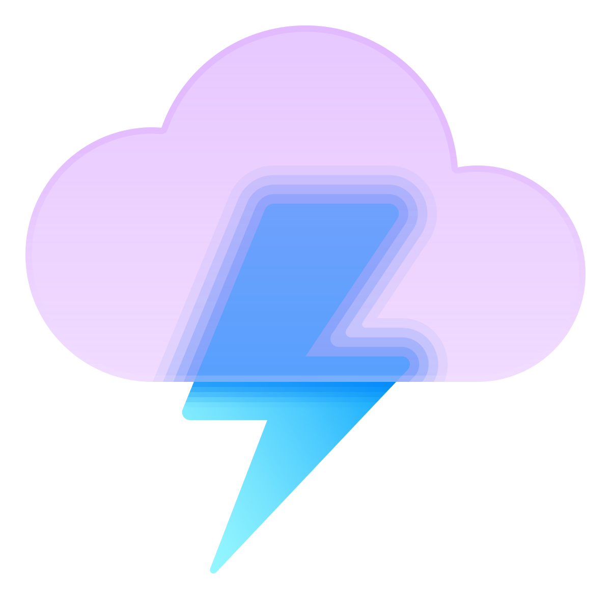 glassmorphism style storm icon