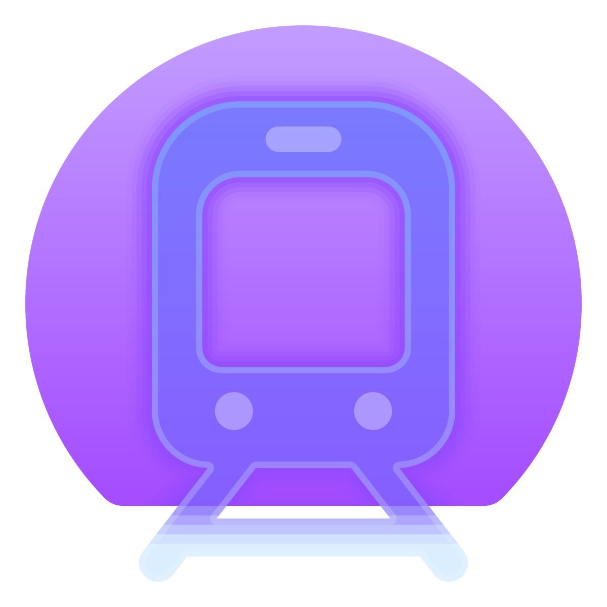 glassmorphism style subterráneo icon