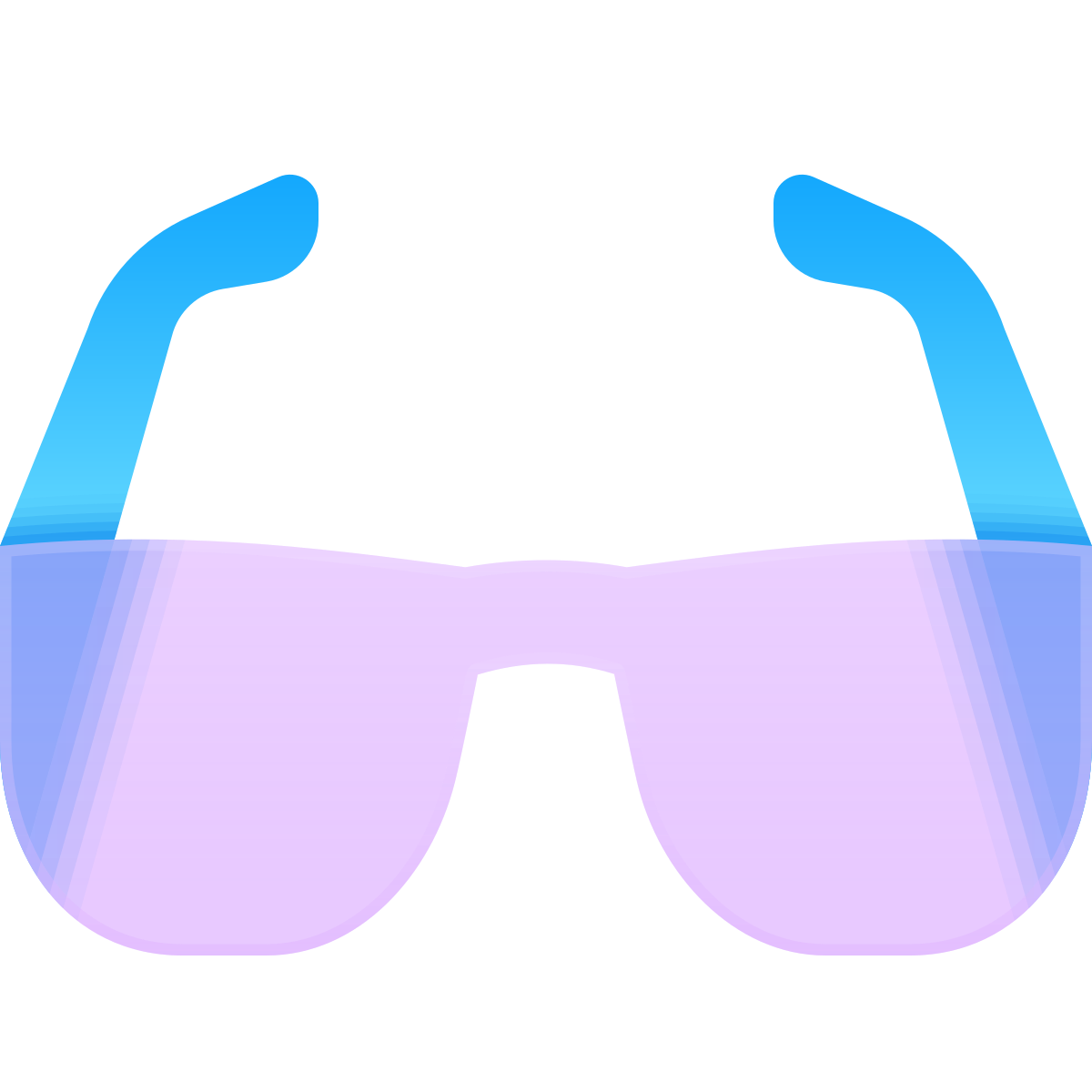 glassmorphism style sun glasses icon